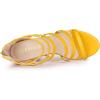 imageAllegra K Womens Platform Gladiator Strappy Indianapolis Stiletto Heel SandalsYellow