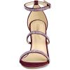 imageAllegra K Womens Rhinestone Ankle Strap Stiletto High Heels SandalsBurgundy