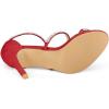 imageAllegra K Womens Rhinestone Ankle Strap Stiletto High Heels SandalsRed