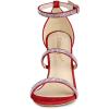 imageAllegra K Womens Rhinestone Ankle Strap Stiletto High Heels SandalsRed