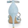 imageAllegra K Womens Rhinestone Ankle Strap Stiletto High Heels SandalsSky Blue