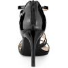 imageAllegra K Womens Strappy Ankle Strap Back Zip Stiletto Heel SandalsBlack