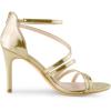 imageAllegra K Womens Strappy Ankle Strap Back Zip Stiletto Heel SandalsGold