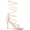 imageAllegra K Womens Strappy Straps Lace Up Stiletto Heel SandalsBeige