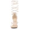 imageAllegra K Womens Strappy Straps Lace Up Stiletto Heel SandalsBeige