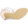 imageAllegra K Womens Strappy Straps Lace Up Stiletto Heel SandalsBeige
