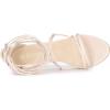 imageAllegra K Womens Strappy Straps Lace Up Stiletto Heel SandalsBeige