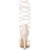 imageAllegra K Womens Strappy Straps Lace Up Stiletto Heel SandalsBeige