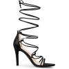 imageAllegra K Womens Strappy Straps Lace Up Stiletto Heel SandalsBlack