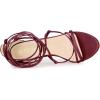imageAllegra K Womens Strappy Straps Lace Up Stiletto Heel SandalsBurgundy