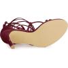 imageAllegra K Womens Strappy Straps Lace Up Stiletto Heel SandalsBurgundy