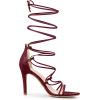 imageAllegra K Womens Strappy Straps Lace Up Stiletto Heel SandalsBurgundy