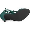 imageAllegra K Womens Strappy Straps Lace Up Stiletto Heel SandalsDark Green