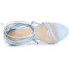 imageAllegra K Womens Strappy Straps Lace Up Stiletto Heel SandalsSky Blue