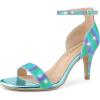imageAllegra K Womens Glitter Ankle Strap Stiletto Heel SandalsGradient