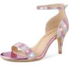 imageAllegra K Womens Glitter Ankle Strap Stiletto Heel SandalsYellow