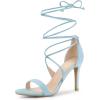imageAllegra K Womens Stiletto Heel Laceup SandalsSky Blue