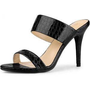 imageAllegra K Womens Open Toe Stiletto Heel Slide SandalsBlack