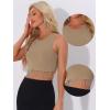 imageAllegra K Fringe Tops for Womens Y2K Raceback Top Sleeveless Sparkly Glitter Tassel Tank Crop Rhinestone TopsDark Brown