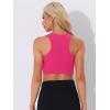 imageAllegra K Fringe Tops for Womens Y2K Raceback Top Sleeveless Sparkly Glitter Tassel Tank Crop Rhinestone TopsHot Pink