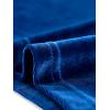 imageAllegra K Halloween Ruffle Collar Shirt for Womens Short Sleeve Casual Velvet Tops BlouseNavy Blue