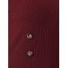 imageAllegra K Square Neck Sweaters for Womens Vintage Teacher Long Sleeve Pullover Ribbed Knit TopBurgundy