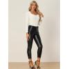 imageAllegra K Velvet Tops for Womens Long Sleeves Sweetheart Neck BlouseWhite