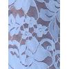 imageAllegra K Womens Elegant Floral Lace Blouse Short Sleeve Keyhole Back Fitted Semi Sheer TopLight Blue