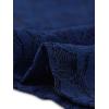 imageAllegra K Womens Elegant Floral Lace Blouse Short Sleeve Keyhole Back Fitted Semi Sheer TopNavy Blue