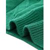 imageAllegra K Womens Oversized Sweaters Turtleneck Spilt Hem Cable Knit Pullover TopsGreen