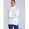 imageAllegra K Womens Oversized Sweaters Turtleneck Spilt Hem Cable Knit Pullover TopsWhite