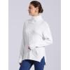 imageAllegra K Womens Oversized Sweaters Turtleneck Spilt Hem Cable Knit Pullover TopsWhite