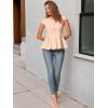 imageAllegra K Womens Peplum Top Cap Sleeve Round Neck 2025 Summer Work Blouse Tops for Business CasualApricot