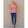 imageAllegra K Womens Peplum Top Cap Sleeve Round Neck 2025 Summer Work Blouse Tops for Business CasualDusty Pink