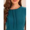 imageAllegra K Womens Peplum Top Cap Sleeve Round Neck 2025 Summer Work Blouse Tops for Business CasualPeacock Blue