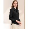 imageAllegra K Womens Peter Pan Collar Blouse Bow Tie Neck Vintage Casual Office Button Up ShirtBlack