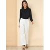 imageAllegra K Womens Peter Pan Collar Blouse Business Casual Long Sleeve Button Down Work ShirtBlack