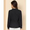imageAllegra K Womens Peter Pan Collar Blouse Business Casual Long Sleeve Button Down Work ShirtBlack