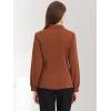 imageAllegra K Womens Peter Pan Collar Blouse Business Casual Long Sleeve Button Down Work ShirtBrick Red