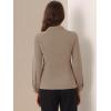 imageAllegra K Womens Peter Pan Collar Blouse Business Casual Long Sleeve Button Down Work ShirtCoffee