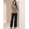 imageAllegra K Womens Peter Pan Collar Blouse Business Casual Long Sleeve Button Down Work ShirtCoffee