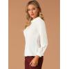imageAllegra K Womens Peter Pan Collar Blouse Business Casual Long Sleeve Button Down Work ShirtCream White