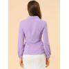 imageAllegra K Womens Peter Pan Collar Blouse Business Casual Long Sleeve Button Down Work ShirtPurple