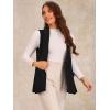 imageAllegra K Womens Sleeveless Blazer Shawl Collar Open Front Work Office Suit Vest JacketBlack