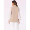 imageAllegra K Womens Sleeveless Blazer Shawl Collar Open Front Work Office Suit Vest JacketKhaki