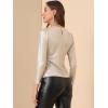 imageAllegra K Womens Sparkly Glitter Tops Shiny Metallic 80s Disco OutfitsBeige