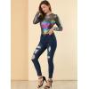 imageAllegra K Womens Sparkly Glitter Tops Shiny Metallic 80s Disco OutfitsMulticolor