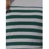 imageAllegra K Womens Striped Top Round Neck Tops Casual Long Sleeve ShirtDark Green Grey