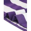 imageAllegra K Womens Striped Top Round Neck Tops Casual Long Sleeve ShirtPurple White