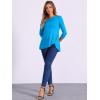 imageAllegra K Womens Tunic Tops Loose Fit Dressy High Low Round Neck 2025 Fall 34 Sleeve Long ShirtBlue